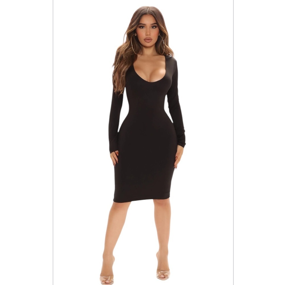 Fashion Nova Amilia Double Lined Midi Dress - Picture 3 of 12